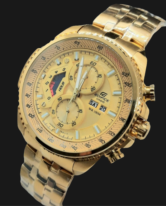 Golden Casio Edifice Chronograph