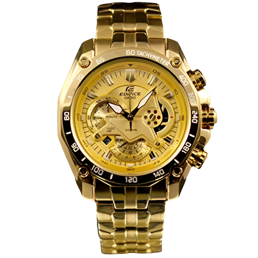 Golden Casio havey Edifice Chronograph