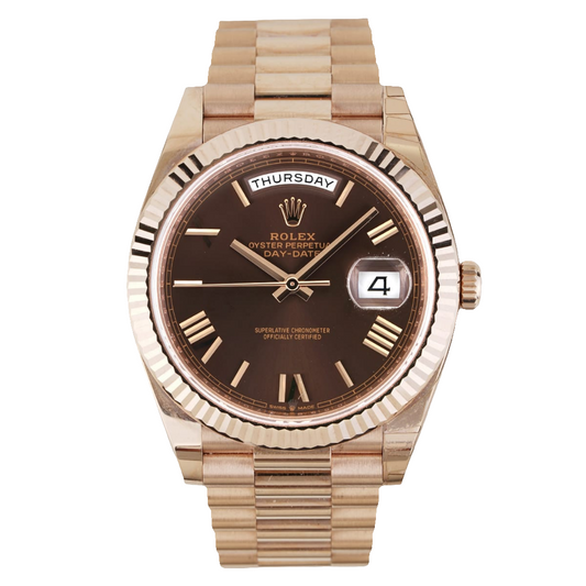 Automatic Rolex Day Date Chocolate Roman Dial President Timepiece