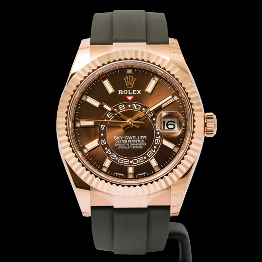 Automatic Rolex SKY-DWELLER Chocolate Dial Everose Gold 42mm