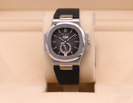 Patek Philippe Nautilus Annual Calendar Moon Phase 5726A Black Dial